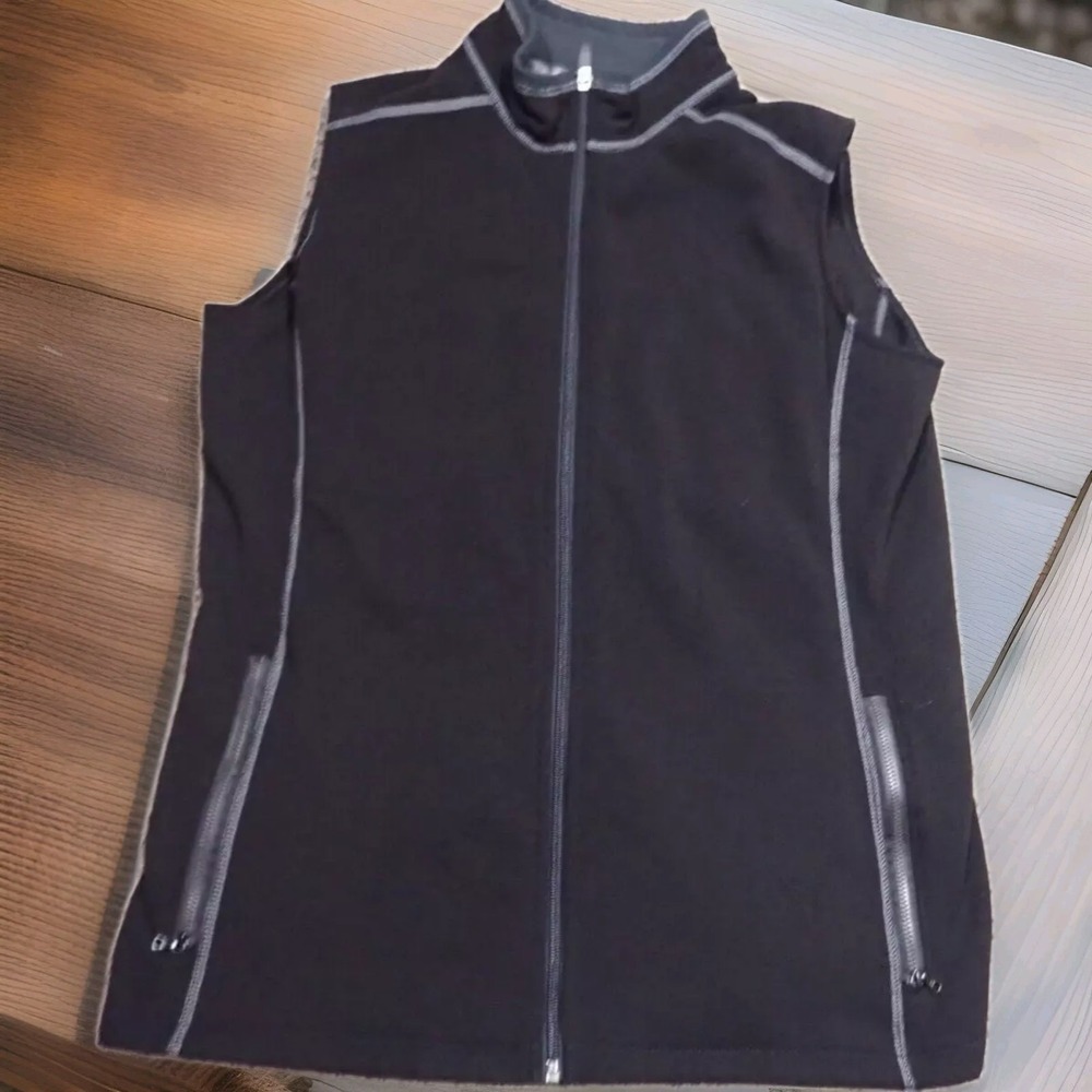 Kuhl Fleece Vest Mens Large Black Excellent Kashmira Full Zip Outdoor Layer